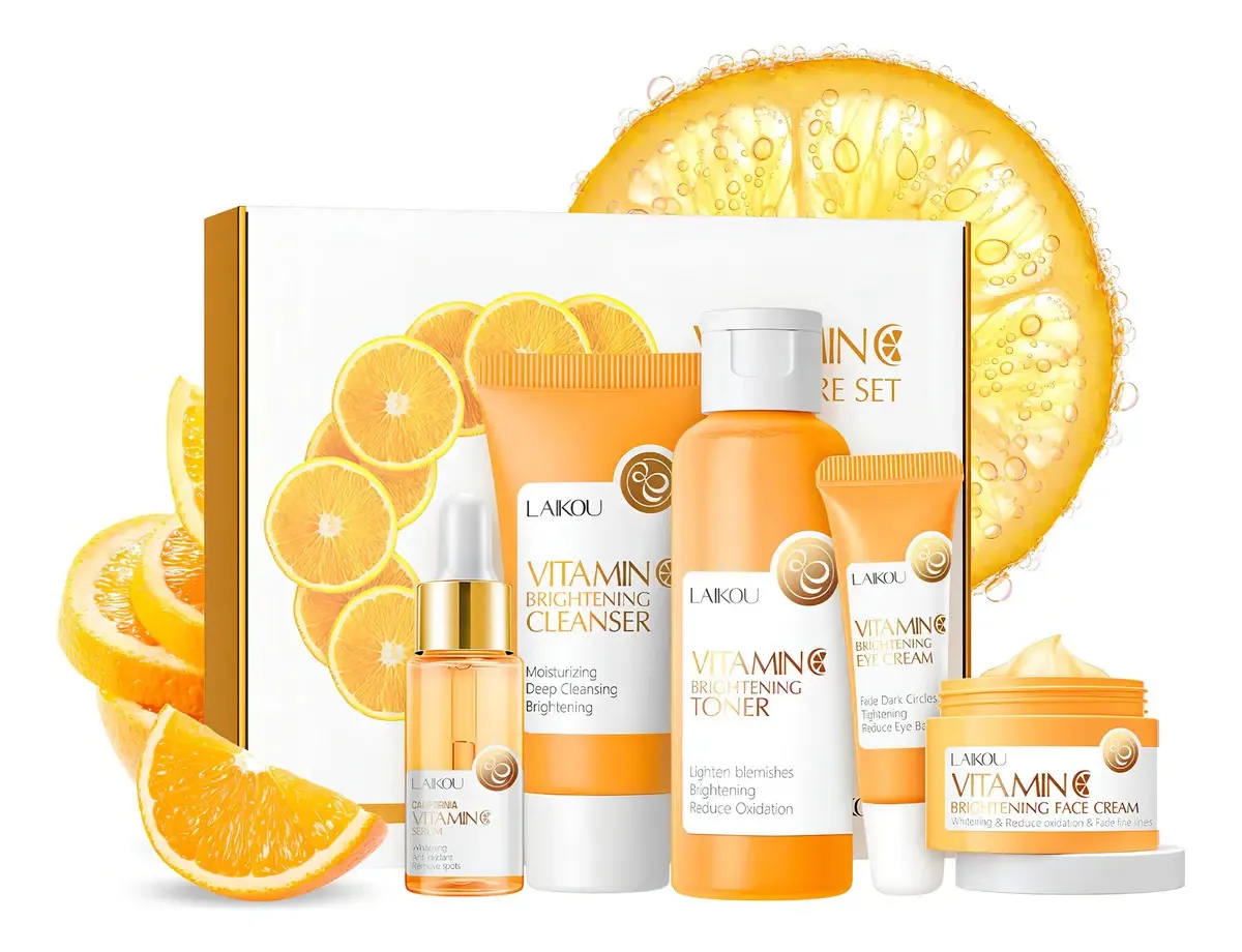 Kit de Cuidados com a Pele Laikou Vitamina C com Limpeza