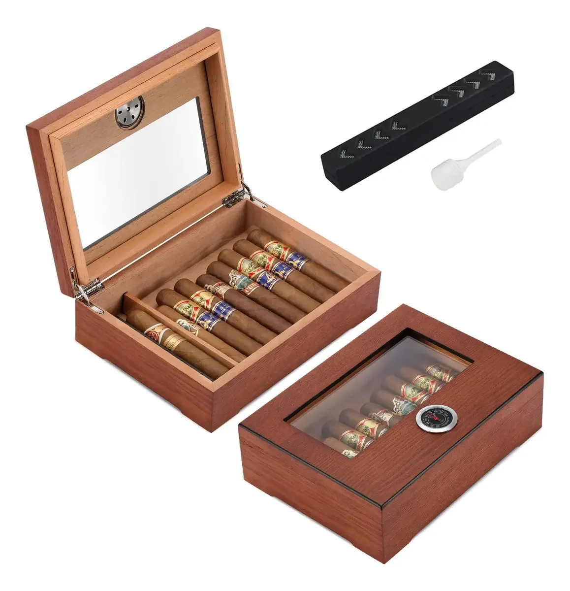 Umidificador de charutos Tisfa, caixa de charutos Cris Superior