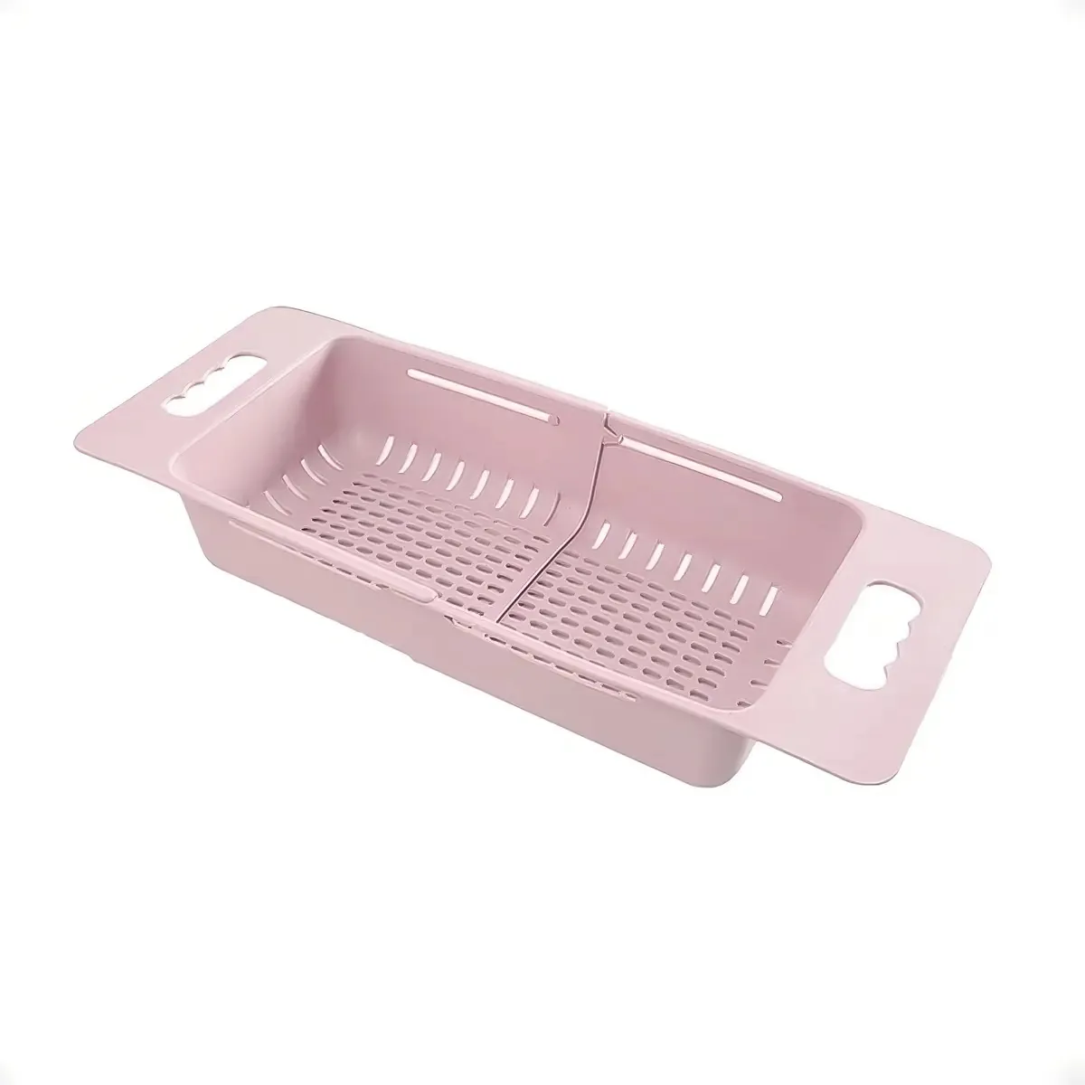 Pratos extensíveis para escorrer frutas e vegetais, copos - rosa pastel