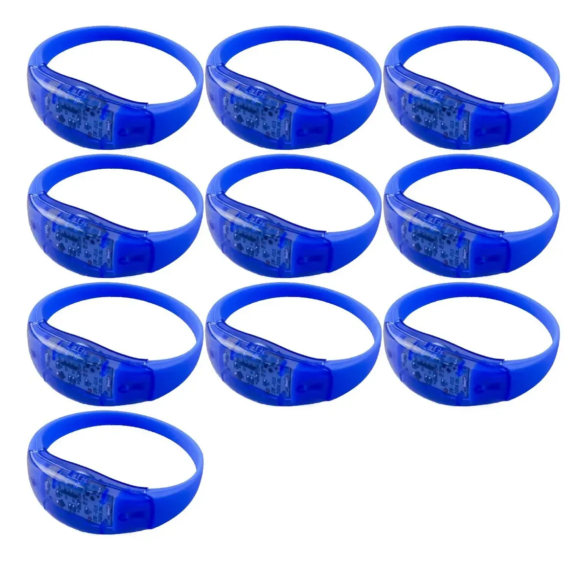 Pulseiras audiorrítmicas Concert Party Antro Batucada Wedding Color Blue