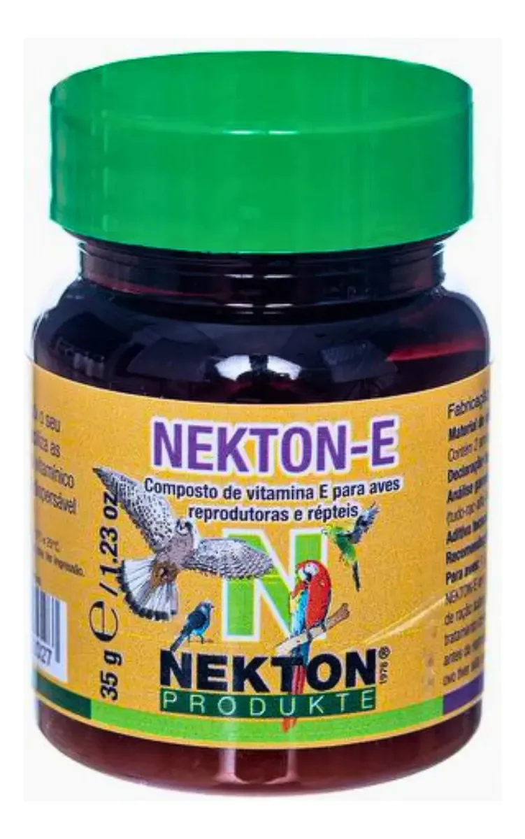 Suplemento Vitaminado Nekton-E para Aves 35g Fertilidade e Crescimento