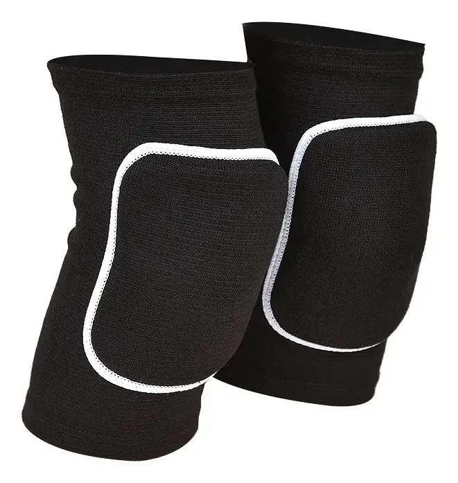Joelheiras esportivas acolchoadas para voleibol, voleibol, cor: preto, tamanho L