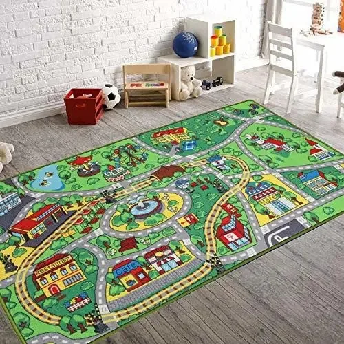 Tapete infantil Tapete para brincar com caminhos e caminhos