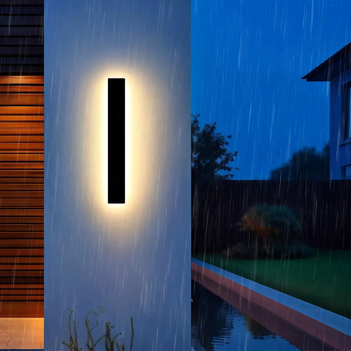 Lâmpada de parede ao ar livre, lâmpada de parede LED longa