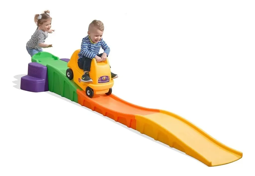 Mini montanha-russa com carrinho amarelo - passo 2 - jogo para crianças