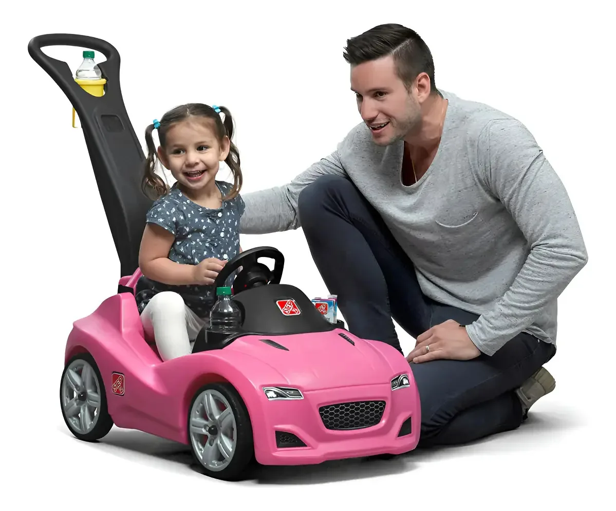 Carro Cruiser rosa com Pole Step2
