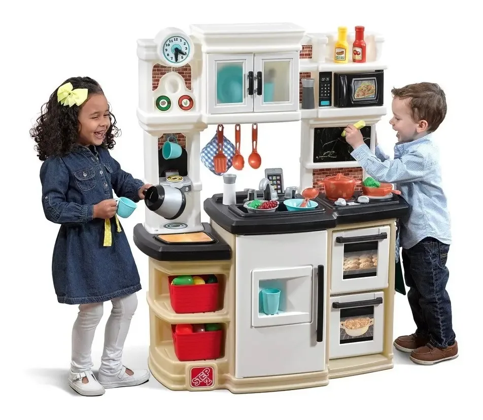 Cozinha de brinquedos para crianças - etapa 2 - Cozinha gourmet bege