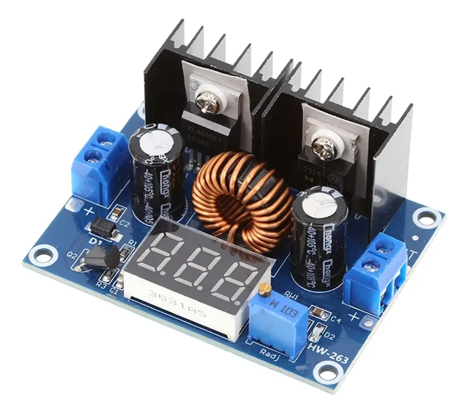 Módulo regulador de tensão de exibição Xl4016 Step Down 250w 8a