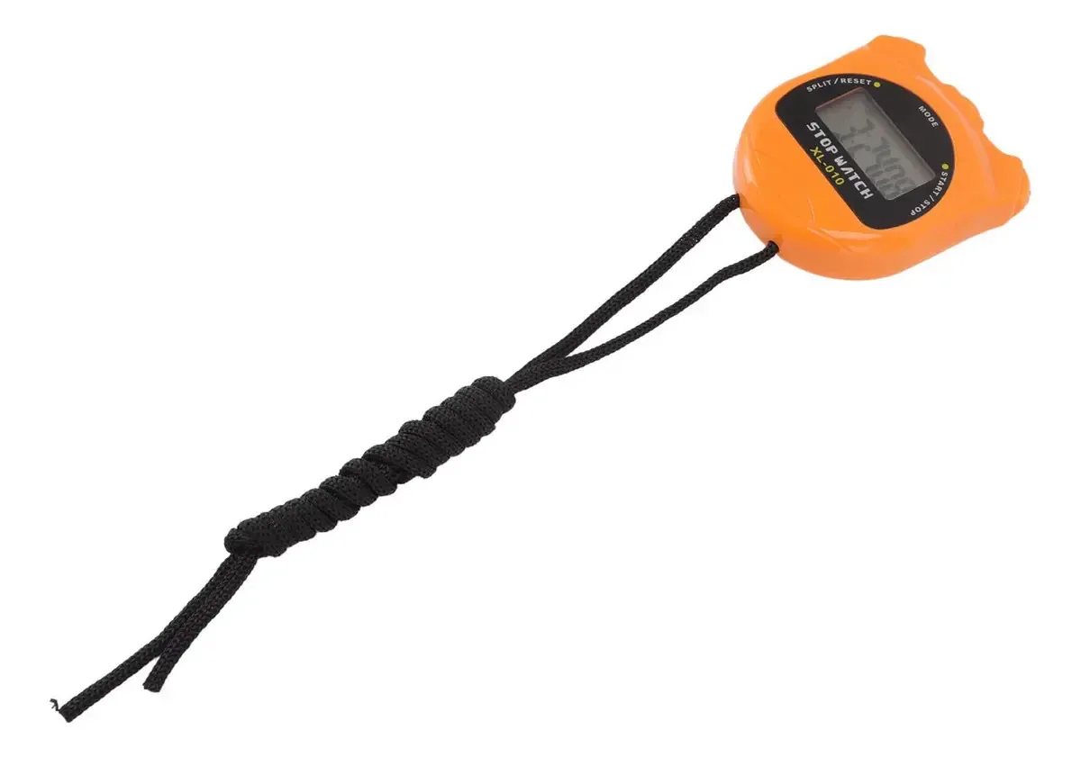 Cronômetro eletrônico Qinlorgo, despertador, memória de um canal, resistente à água, data e hora, cronômetro para esportes amarelo