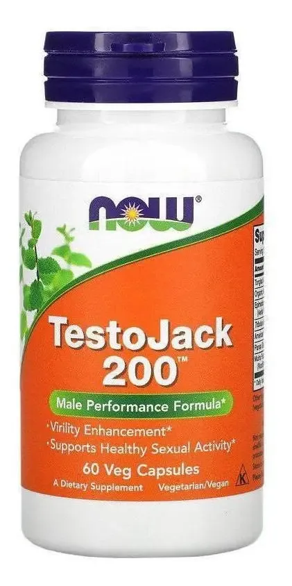 Testo Jack 200 Com 60 Caps - Saúde Do Homem - Now Foods