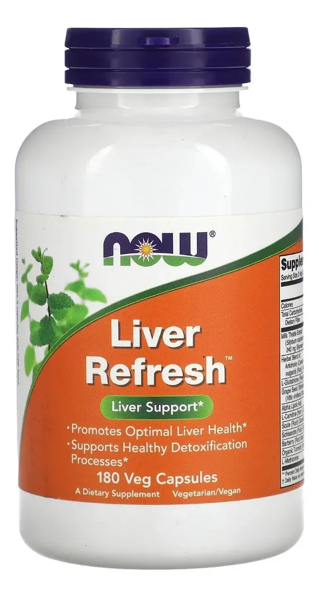 Liver Refresh Saúde Do Fígado 180 Cáps Now Foods