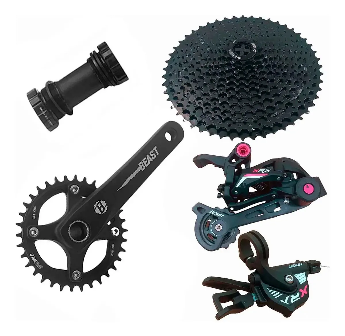 Transmissão de grupo de bicicletas Beast Mtb 1x12 Step Monoplate