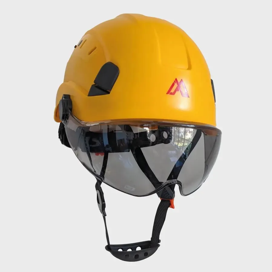 Capacete de segurança em alturas - Viseira de fumaça amarela certificada Ansi Z89/Ce 397