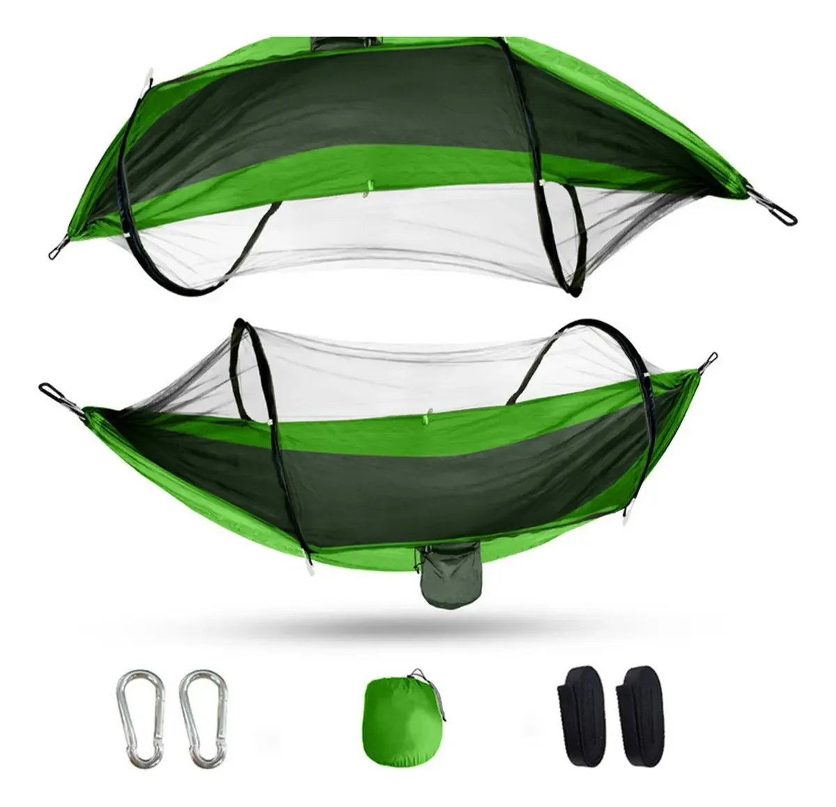 Rede Mosquiteiro Dormir Acampamento Camping Pesca Caça Cor Fruta Verde Rede Portátil