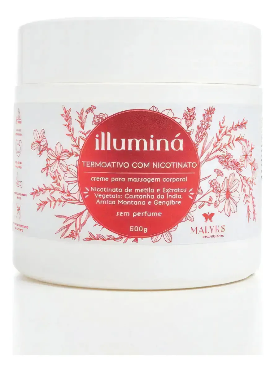 Creme Massagem Termoativo Nicotinato Metila Illuminá 500g