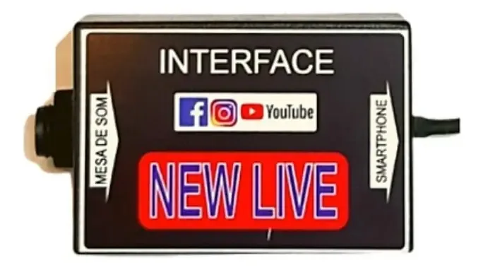 Interface De Audio New Live Para Smartphone P3 Cor Preto