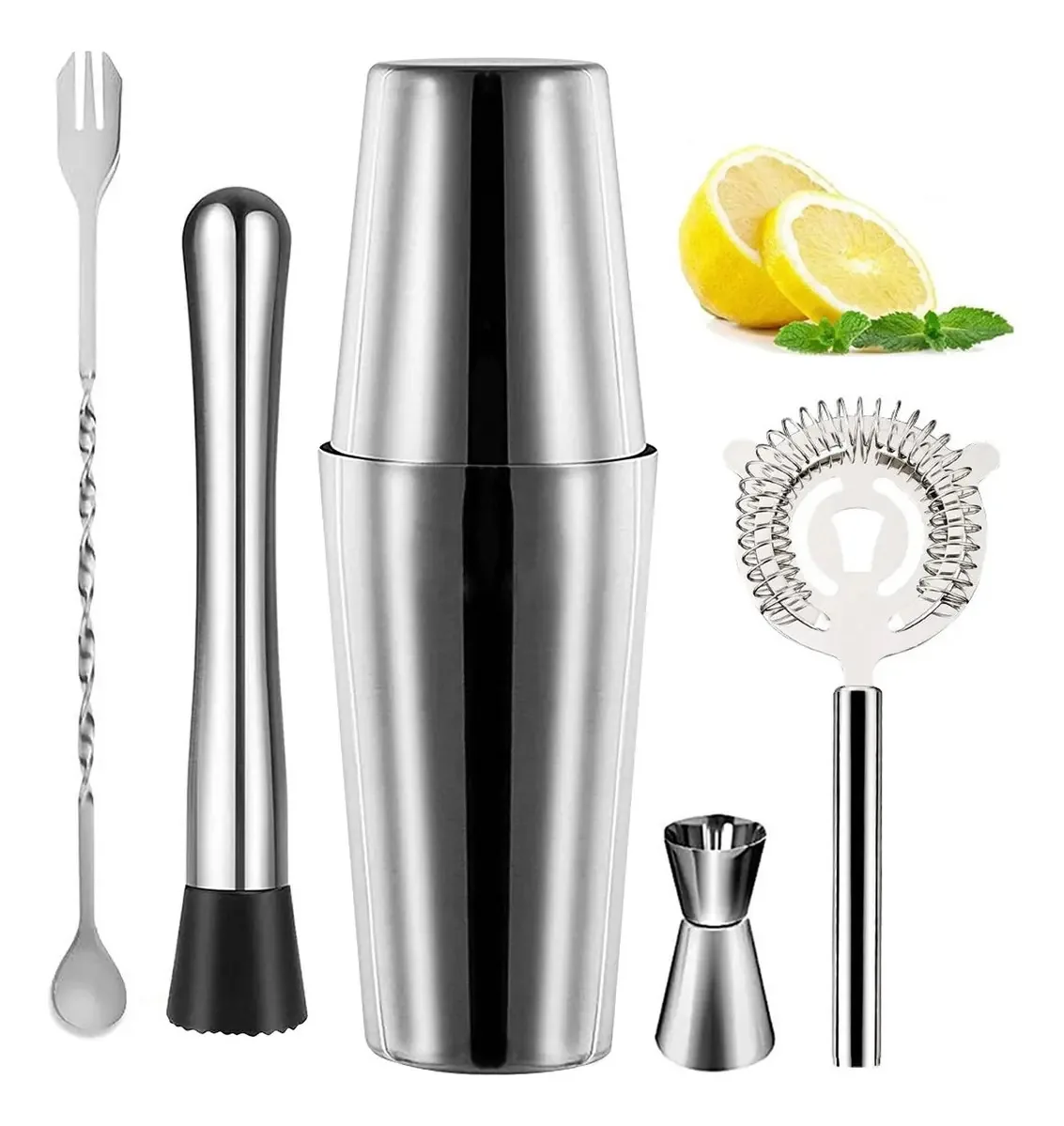 Kit de coqueteleira Boston Shaker Jigger Barman Norplat
