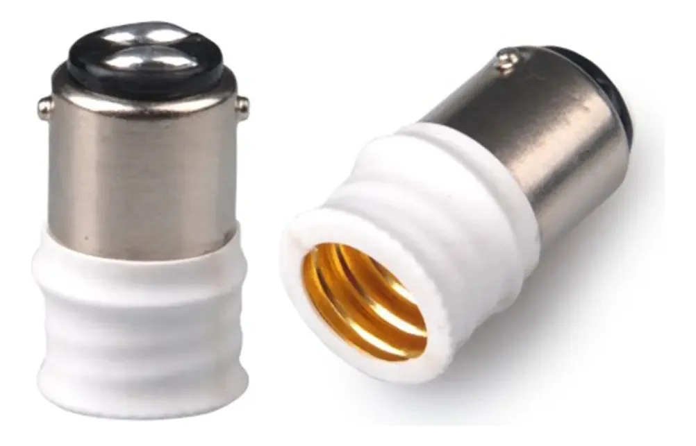 E-simpo 6pcs Ba15d para E12/e14/e26/e27/mr16/g9 Adaptador de Soquete de Luz Base Ba15d Adaptador Ce Rohs