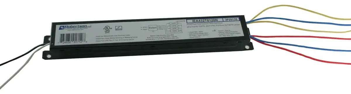 Reator fluorescente Robertson 3p, IEA432t8120n para 4 lâmpadas