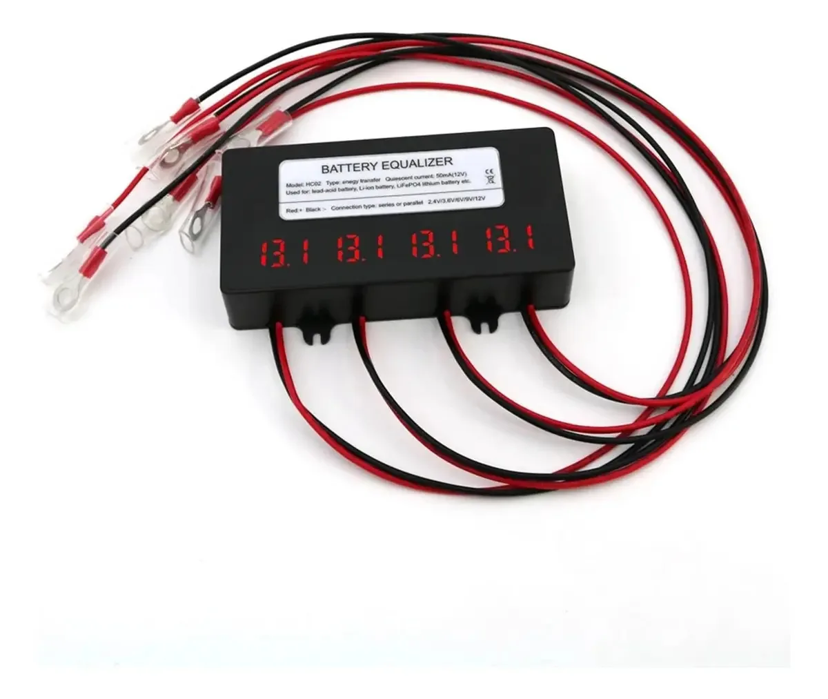 Equalizador de Bateria HC02, Monitor de Baterias, Testador de Voltagem, Balanceador Ativo, Conectar Controlador de 24/36/48v