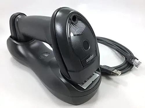 Um leitor de código de barras Bluetooth com scanner de código de barras