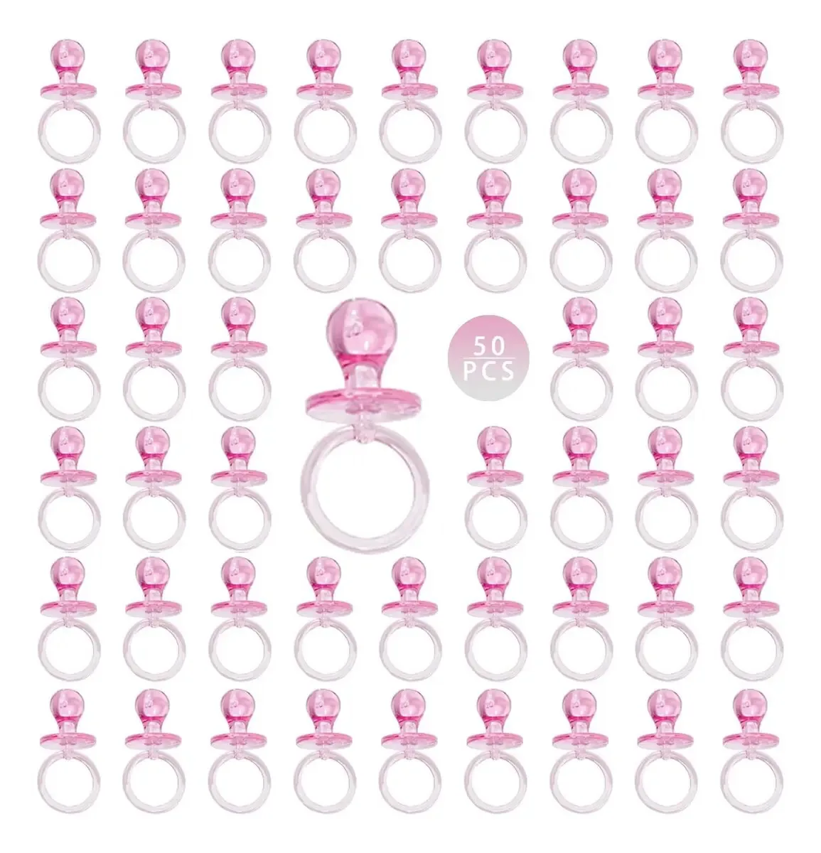 50 chupetas para bebês, 698,5 cm, chá de bebê