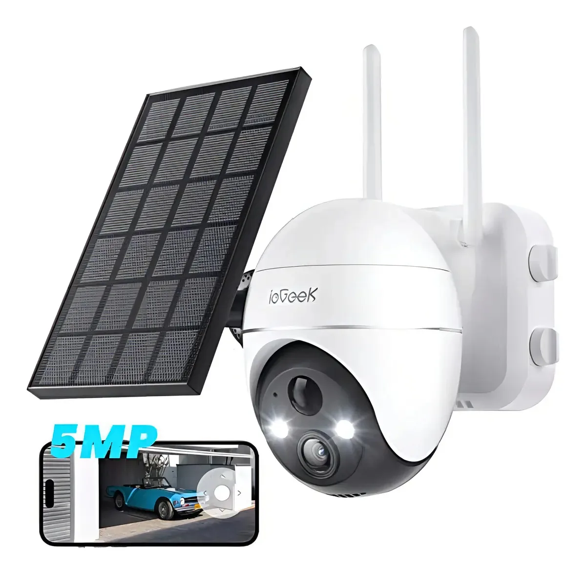 Câmeras de segurança externas sem fio Igeek 50MP