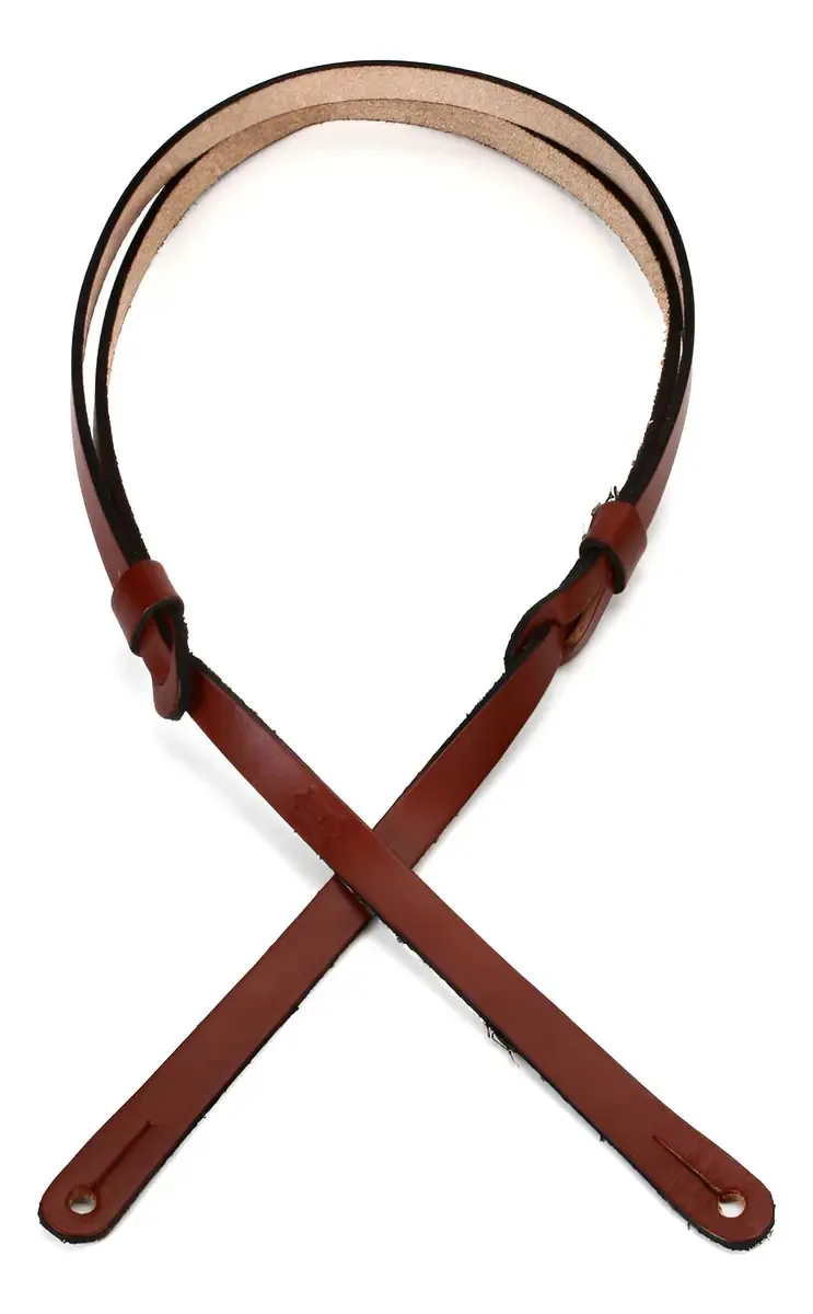 Pulseira de bandolim de couro vegetal Levy's Leathers M19pr-Brn. Cor Marrom