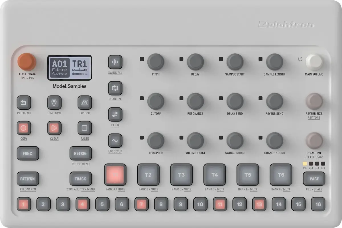 Amostras de modelos Elektron | Amostrador digital de ritmo FM