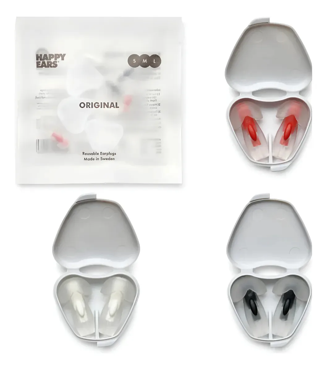 Protetores auditivos Happy Ears Discovery Pack (tamanhos x3) brancos
