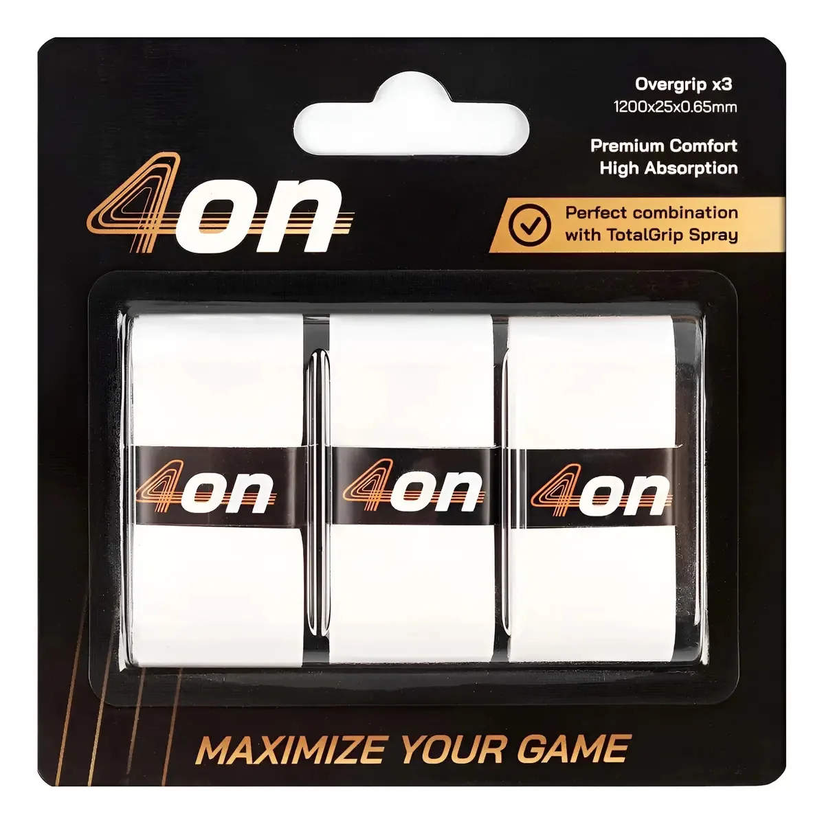 4on Overgrip White (3 unidades) Branco
