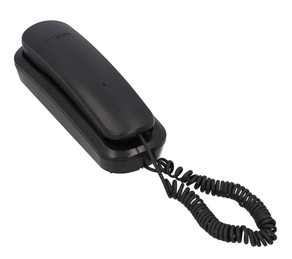 Telefone doméstico básico com fio com cabo /e cor preta