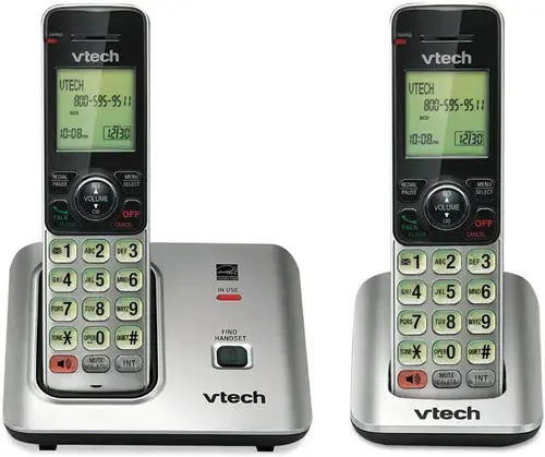 Conjunto de 2 telefones sem fio Vtech - Dect 6.0 Cs6619-2 cor cinza