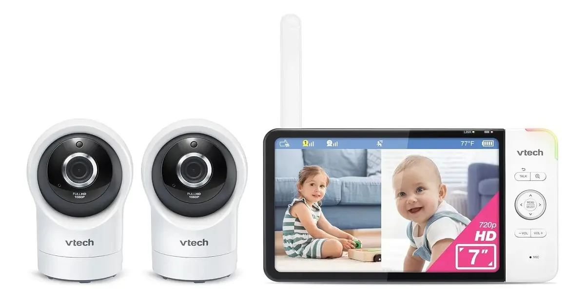 Baba Eletronica Vtech Rm77642hd Com 2 Cameras Wifi Inteligen White