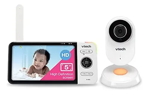 Baba Eletronica Vtech Vm818hd, Tela De 5 720p, Luz Noturna, White