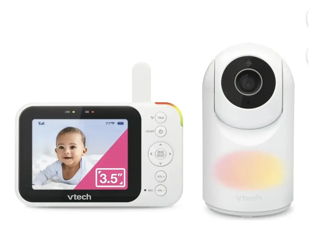 Baba Eletronica Vtech Com Camera E Audio, Tela Lcd De 3,5, P White
