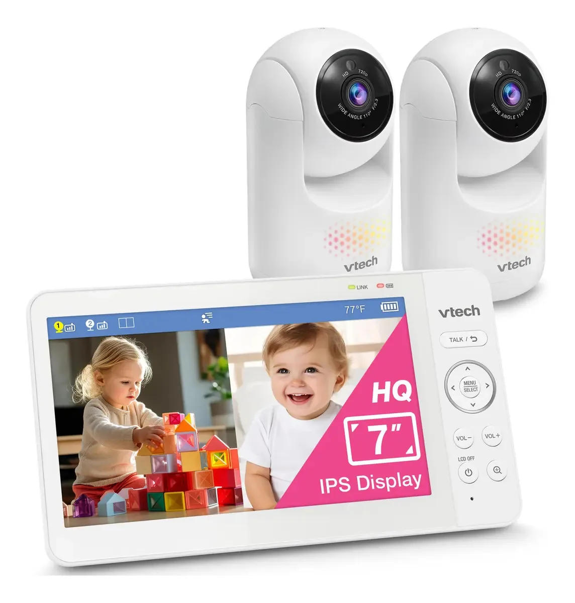 Baba Eletronica Digital Com Video Vtech Advanced Hq Max Twin Branco