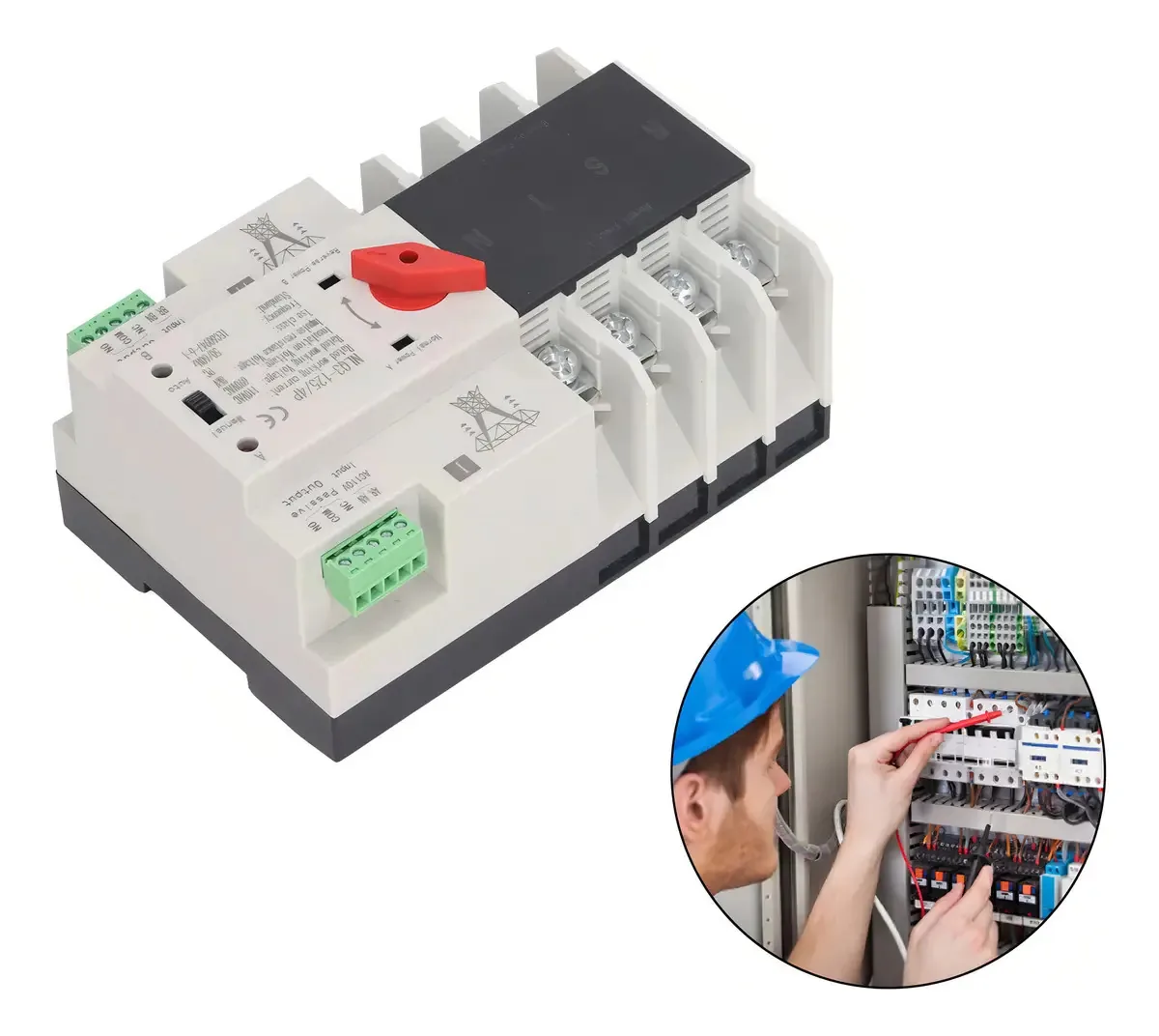Interruptor de transferência automática 220v Interruptor de alimentação duplo Tampas manuais de transferência de pacientes para placa elétrica