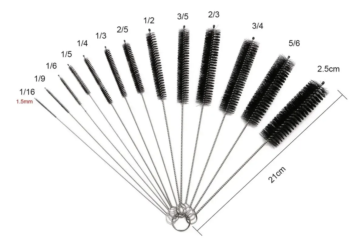 Conjunto Coolkitalent de 13 escovas de limpeza de garrafas, escovas de nylon para garrafas, sistema de escovas para limpeza de tubos