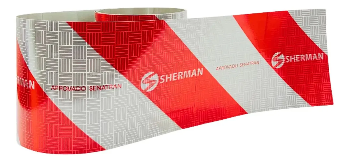 Faixa Refletiva Adesiva Sherman Sinalização Caminhões e Carretinhas