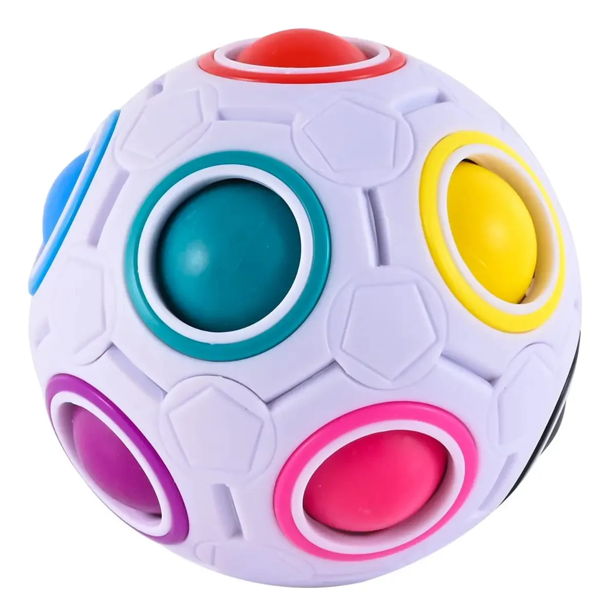 Bola anti-estresse Bromocube Rainbow, cubo anti-estresse para