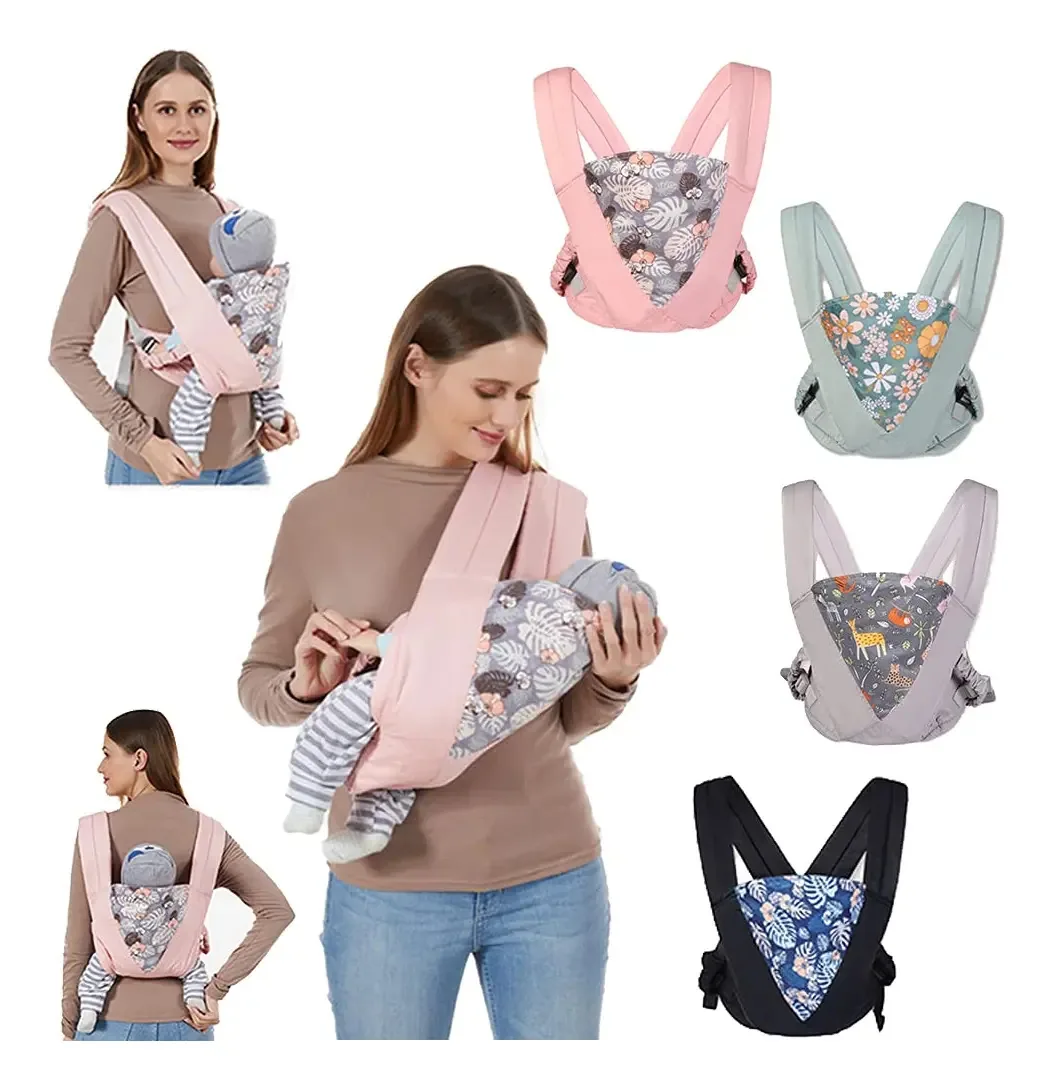 Nudito Mochila Ergonômica para Bebês e Recém-Nascidos de 0 a 36 Meses. Canguru de Algodão Macio, Respirável e Ajustável para Bebês. Canguru Infantino Porta-Bebês. (rosa)