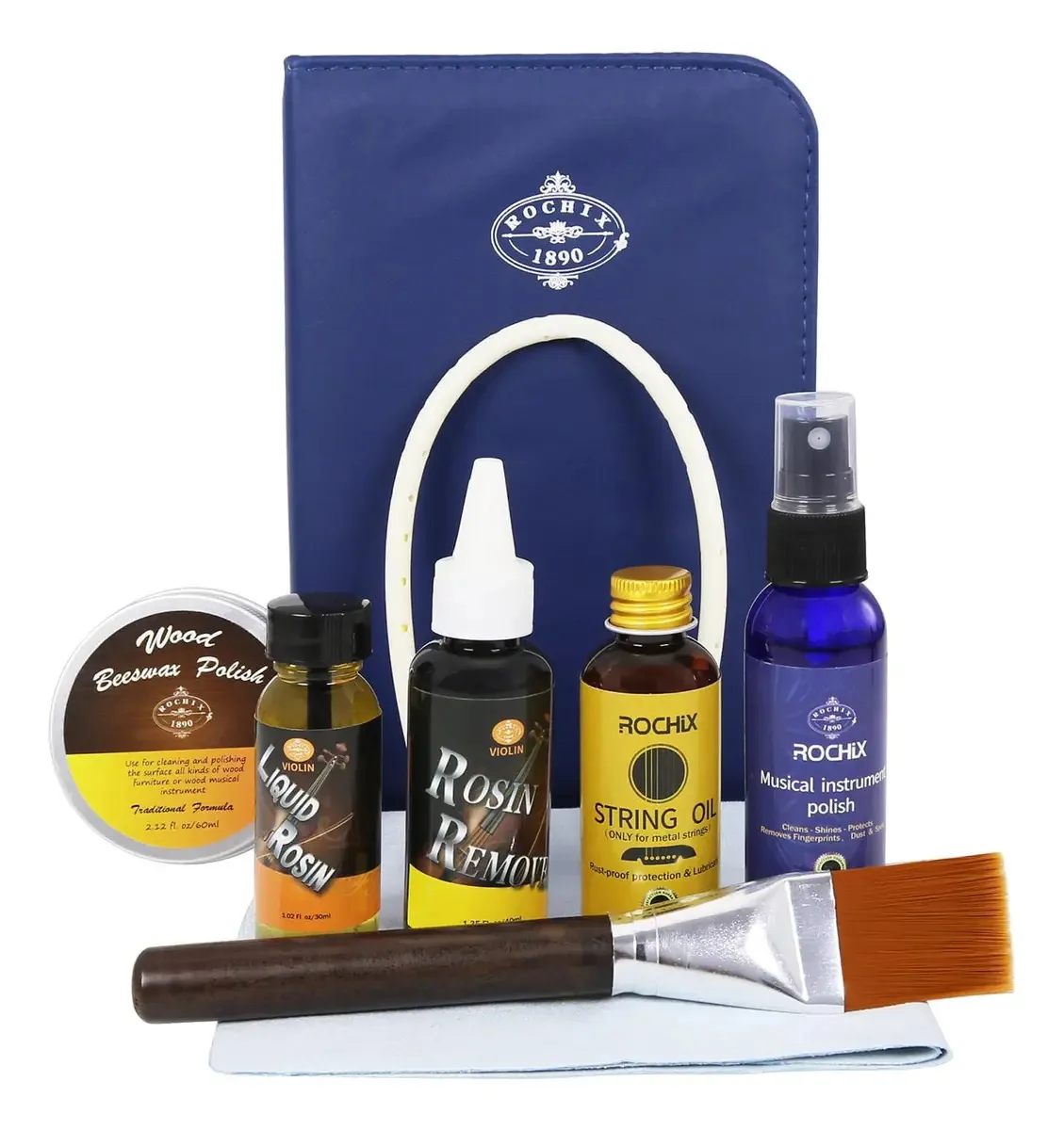 Kit tudo-em-um de limpeza e manutenção de violino