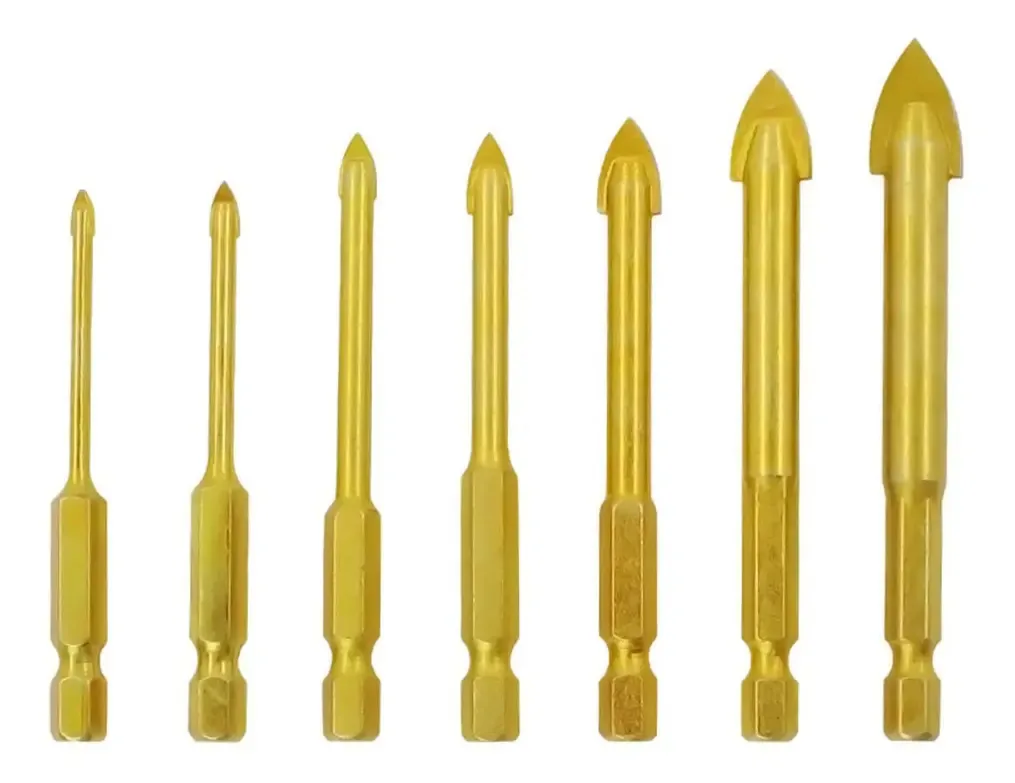 Jogo de Brocas para Vidro e Azulejos Carbeto de Tungstênio