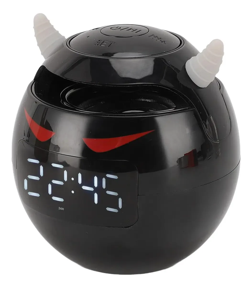 Alto-falante Gernie, despertador, relógio de quarto em miniatura, subwoofer, relógio de quarto, rádios, relógio