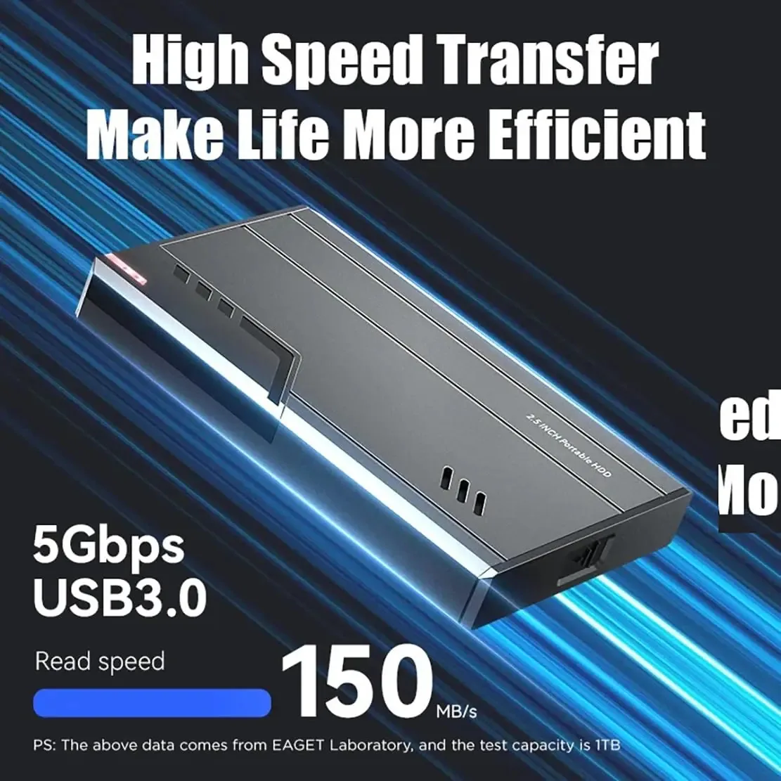 Fuzhik Disco Rígido Externo HDD de 500 GB, 320 GB, 250 GB, USB 3.0 Portátil de Backup Móvel, Adequado para PC de Computador, PS4, Notebook, Xbox One, Smart TV (250 GB)