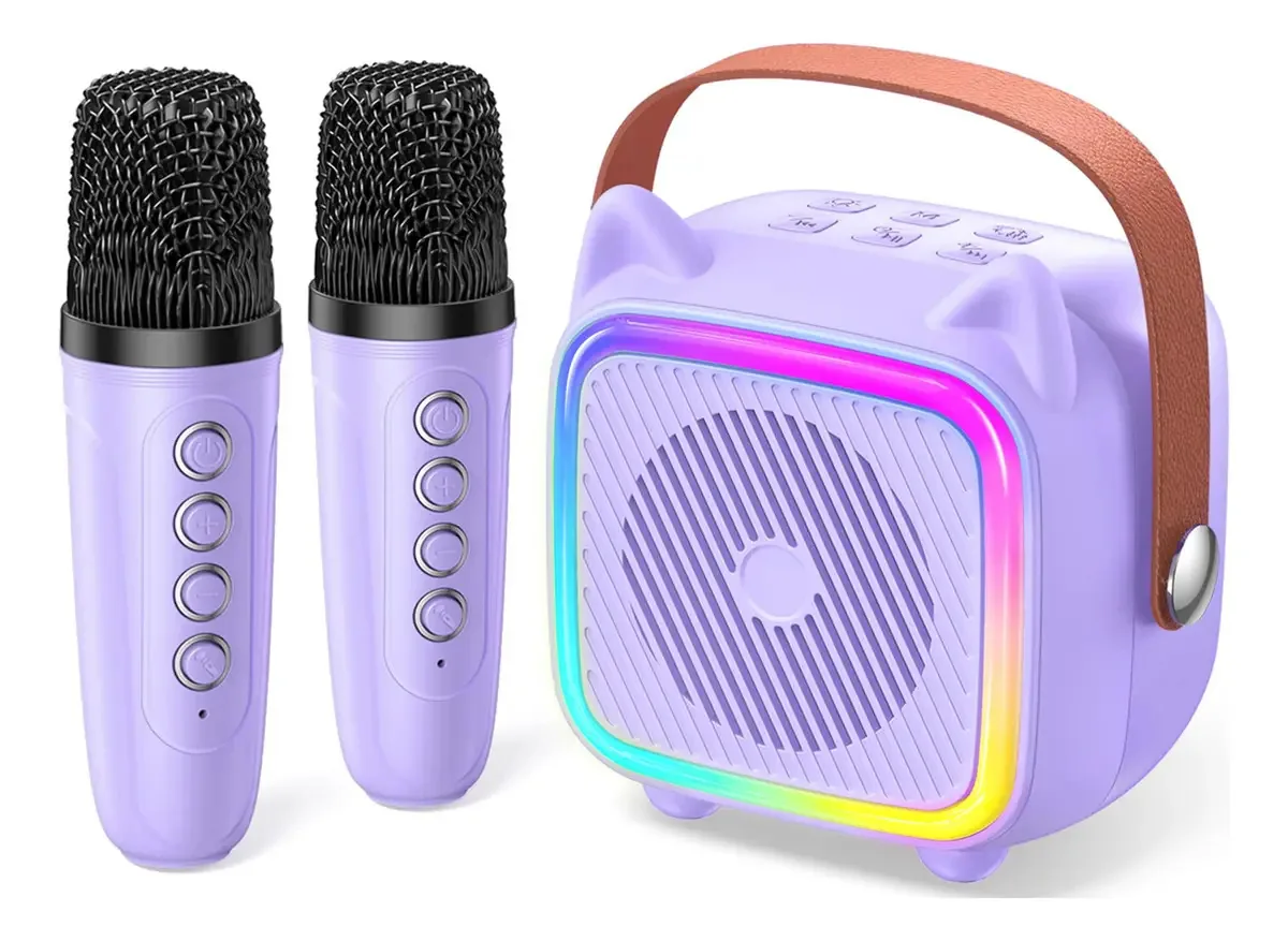 Microfone infantil SXH SXH roxo de 2 microfones