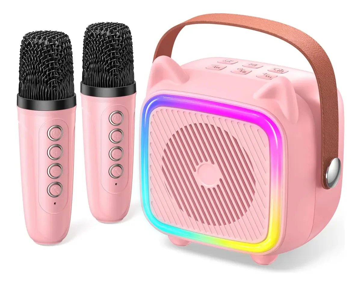 Microfone infantil SXH SXH rosa de 2 microfones