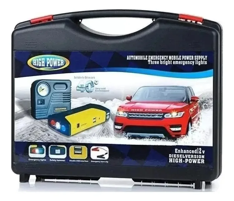 Pneus infladores de mini compressor para motocicleta com partida de bateria de carro
