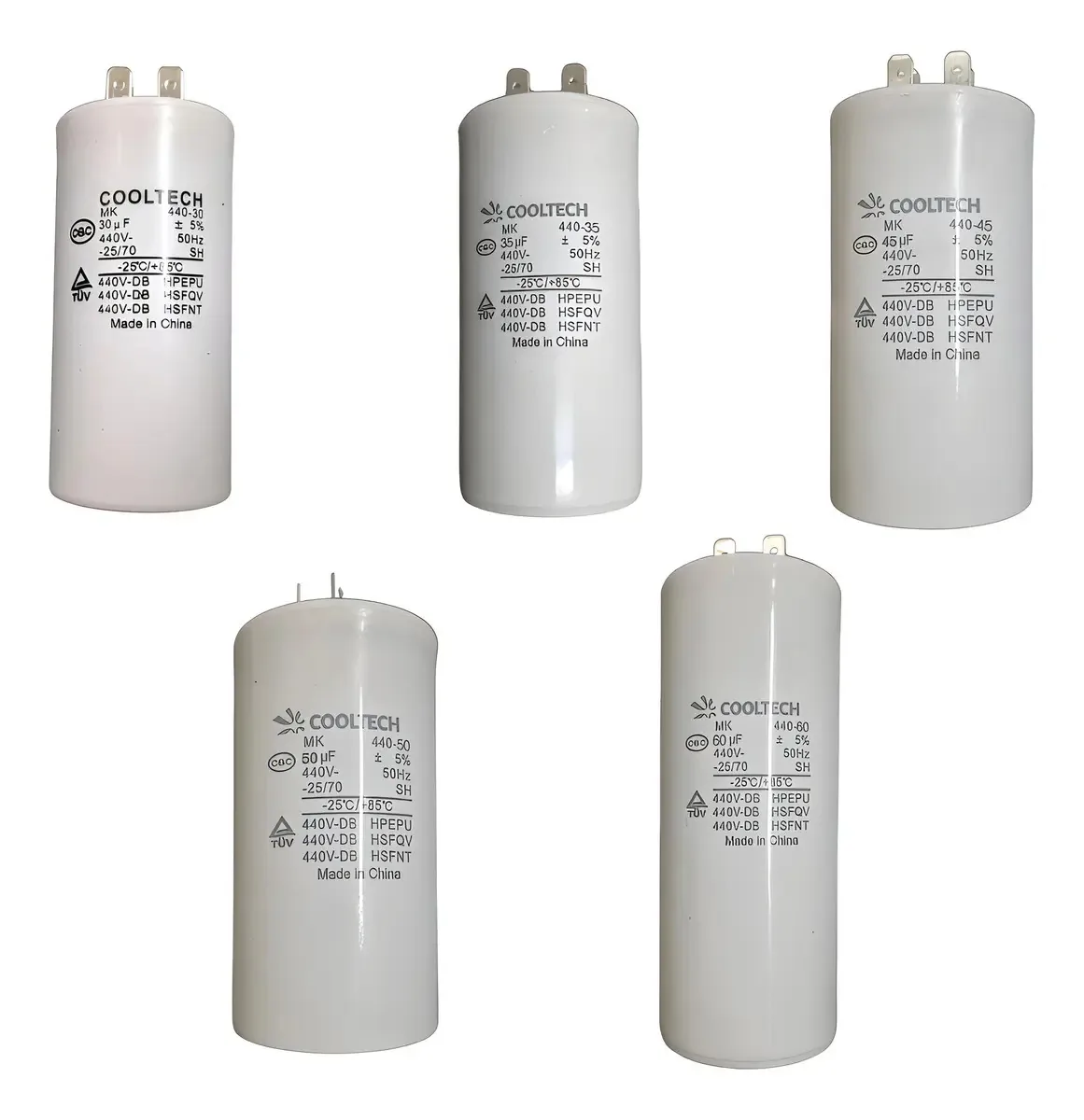 Capacitores de mistura 30 35 45 50 60 Compressor de ar Cooltech